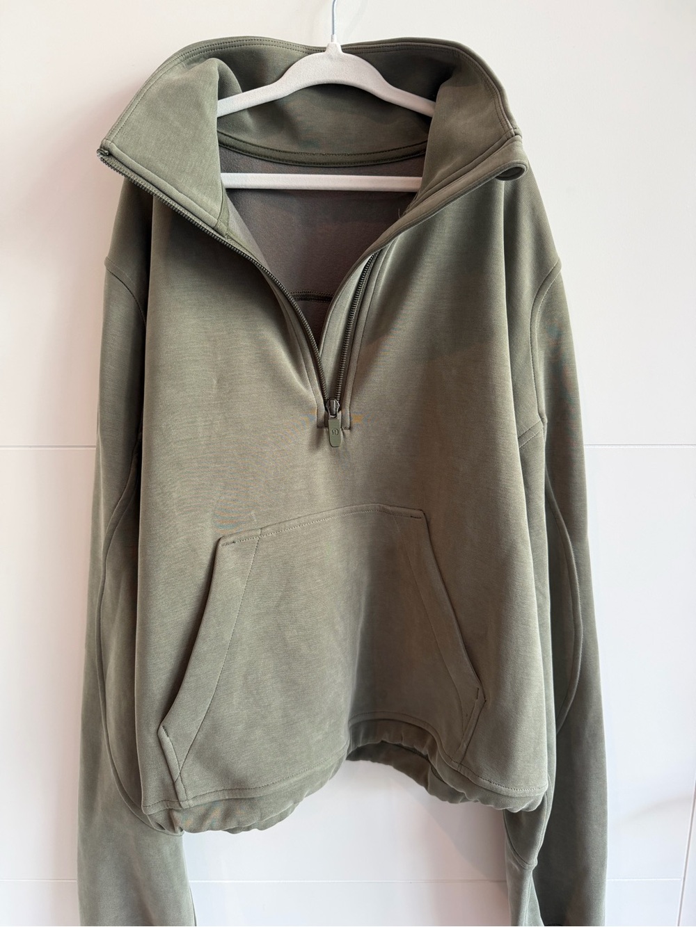 Lululemon Softstream Quarter Zip in Olive Green - Picture 3 of 5